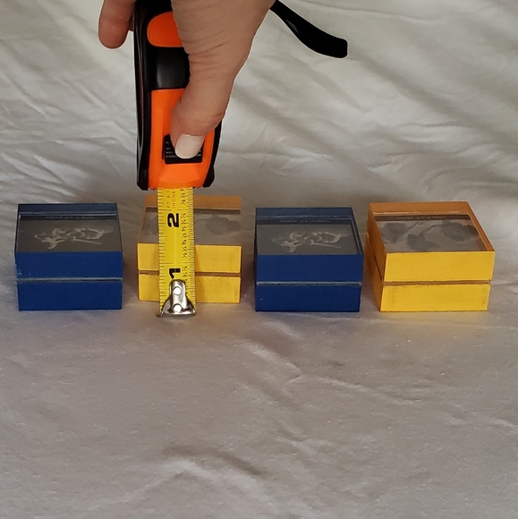 Mini 2x2 inch Picture Frames Yellow Blue Kids Photos Art - Picture 5 of 11